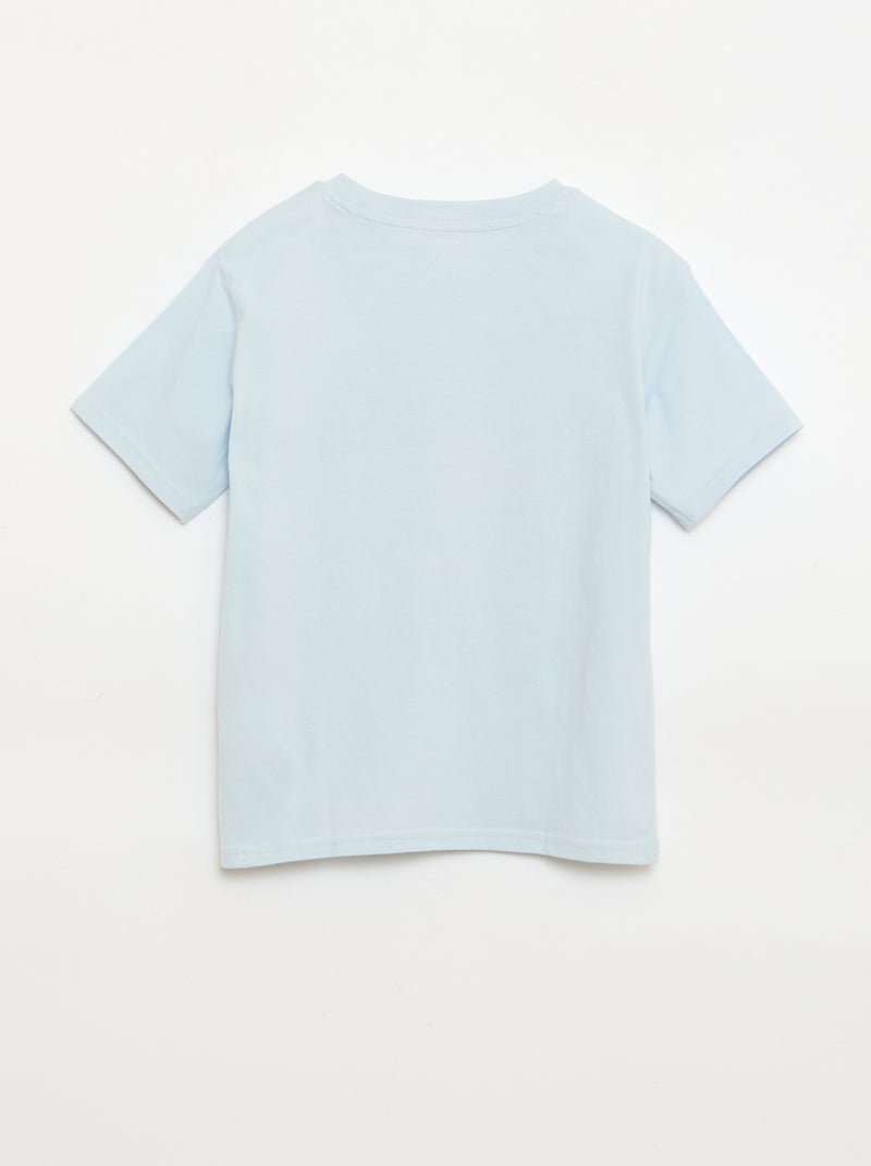 Printed Short-Sleeved T-Shirt Blue - Kiabi