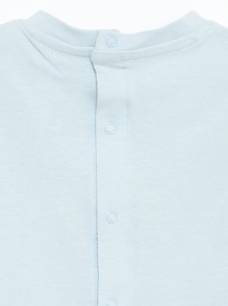 Printed Short-Sleeved T-shirt Blue - Kiabi