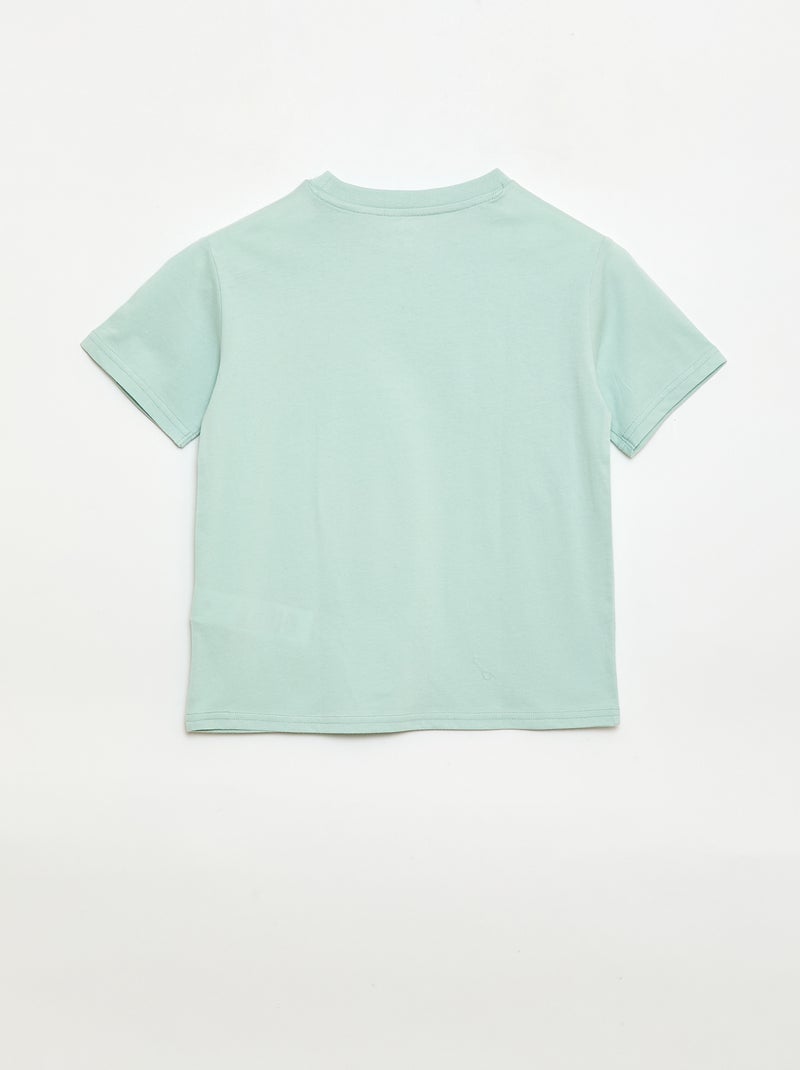 Printed Short-Sleeved T-Shirt Green - Kiabi