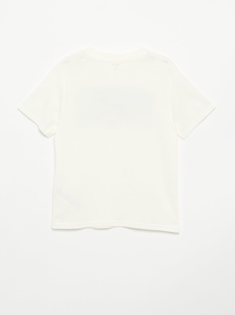 Printed Short-Sleeved T-shirt White - Kiabi
