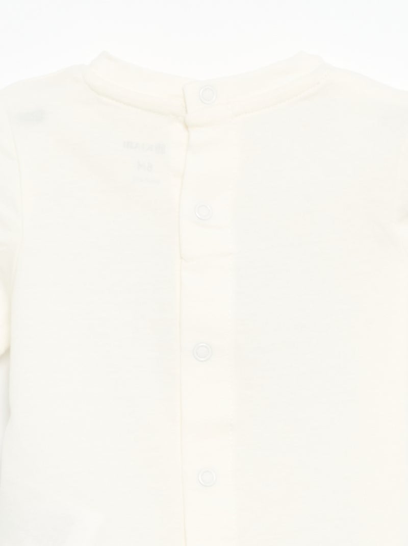Printed Short-Sleeved T-shirt White - Kiabi