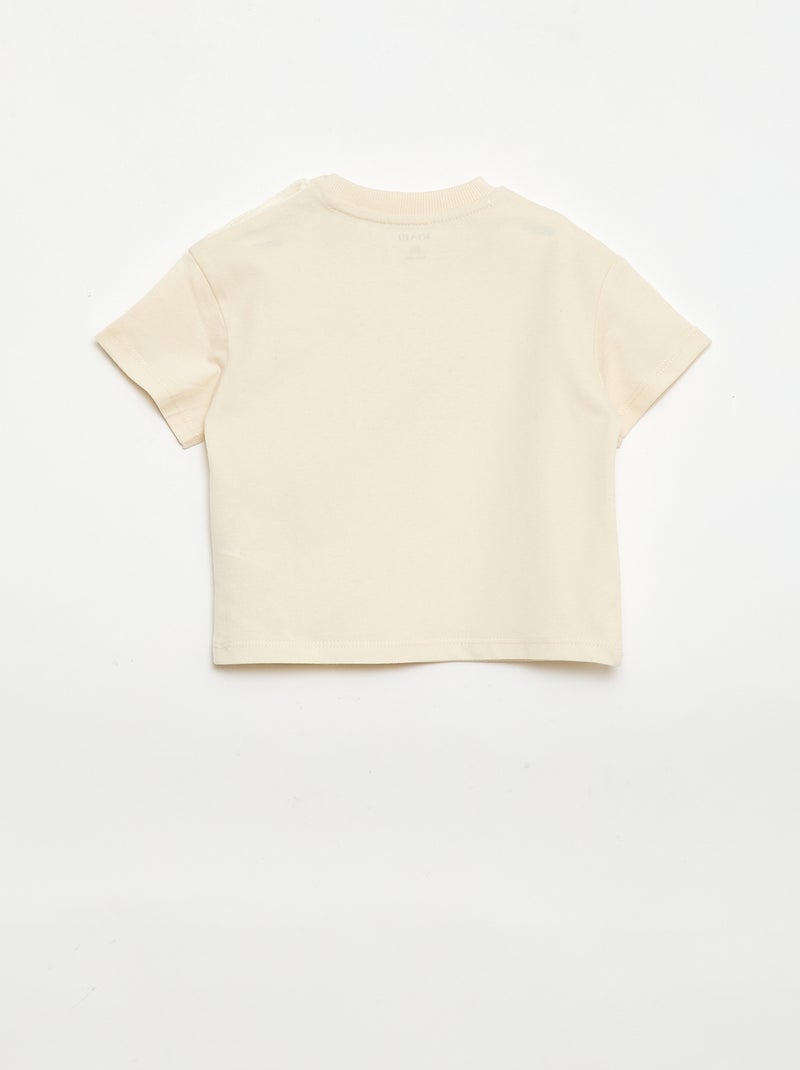 Printed Short-Sleeved T-Shirt White - Kiabi