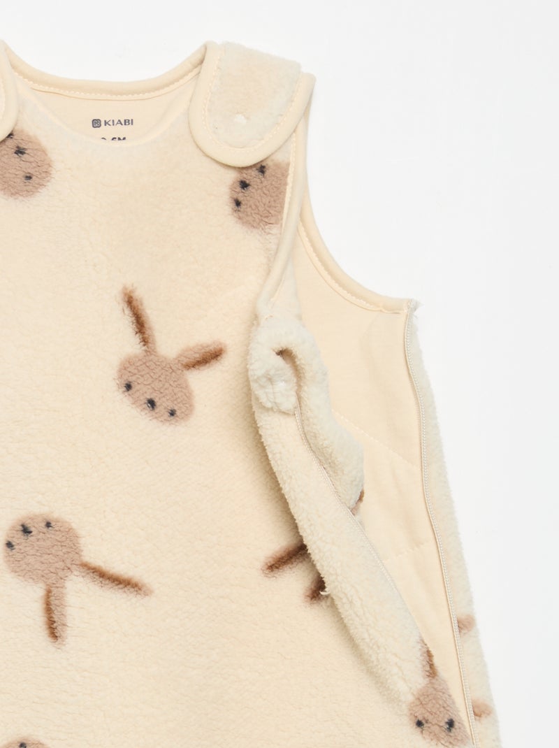 Printed Sleeveless Baby Sleeping Bag Beige - Kiabi
