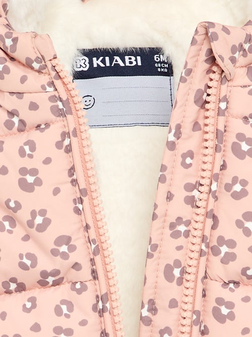 Printed sleeveless hooded puffer jacket - Kiabi