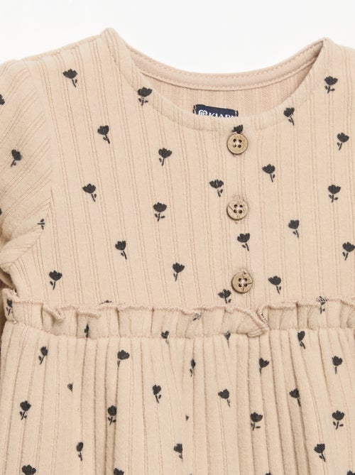 Printed soft knit dress - Kiabi Printed soft knit dress - Kiabi