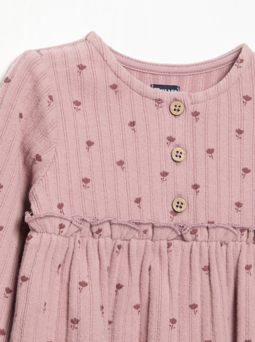 Printed soft knit dress - Kiabi