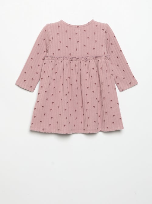 Printed soft knit dress - Kiabi
