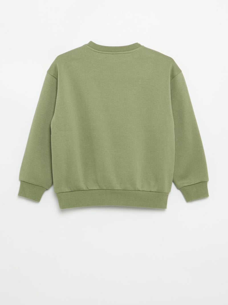 Printed Sweatshirt Green - Kiabi