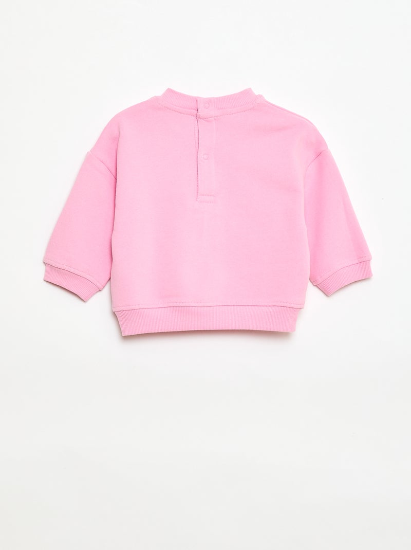Printed Sweatshirt Pink - Kiabi