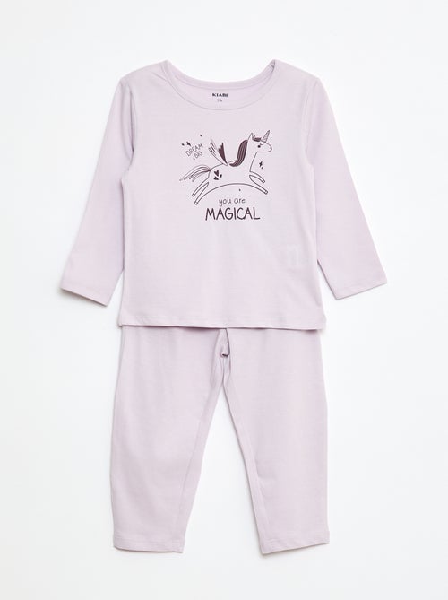 Printed T-shirt + Leggings Pyjama Set - 2 pieces - Kiabi