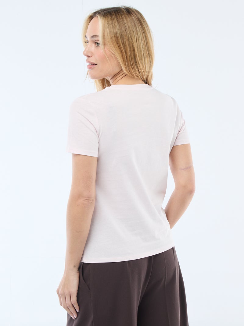 Printed T-shirt Pink - Kiabi
