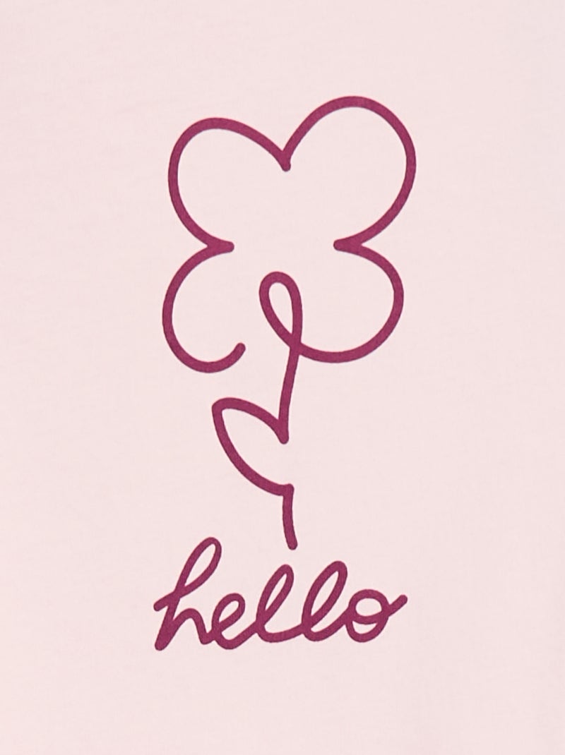 Printed T-shirt Pink - Kiabi