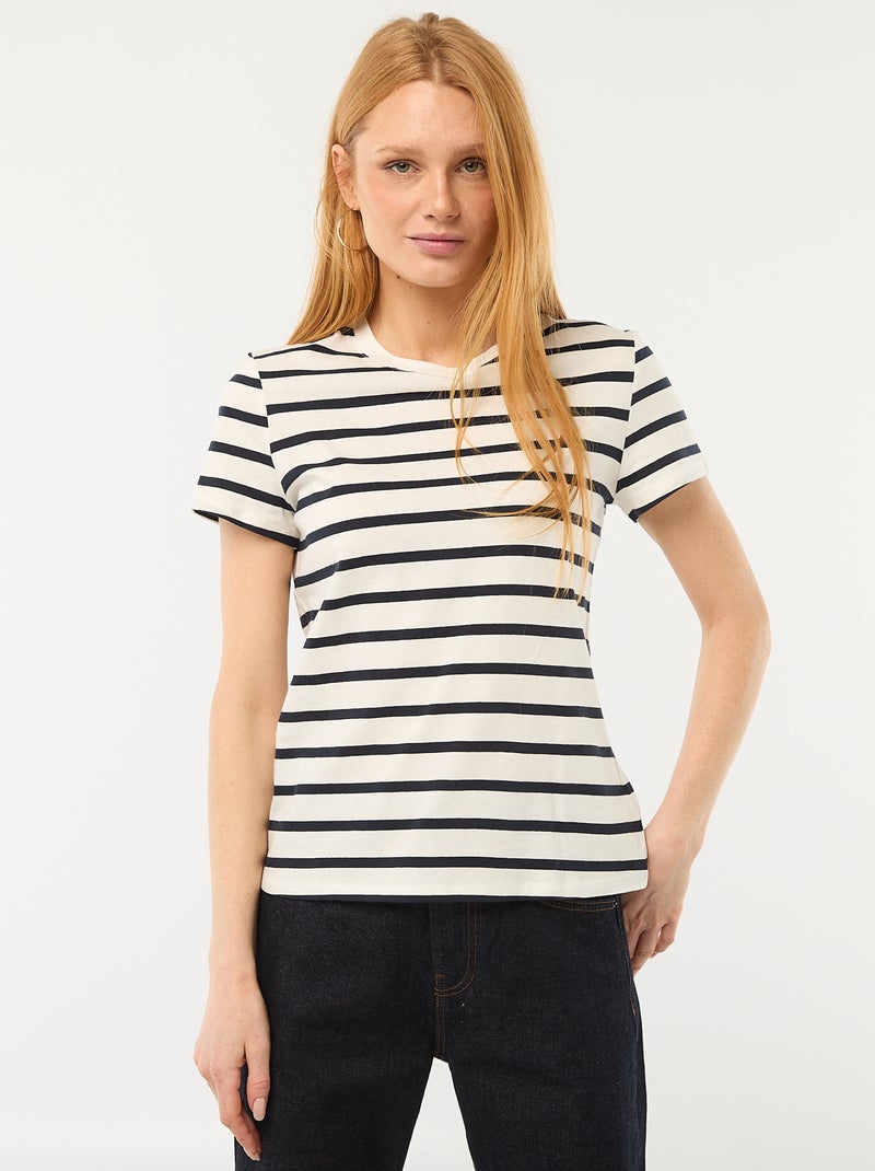 Printed T-shirt White - Kiabi