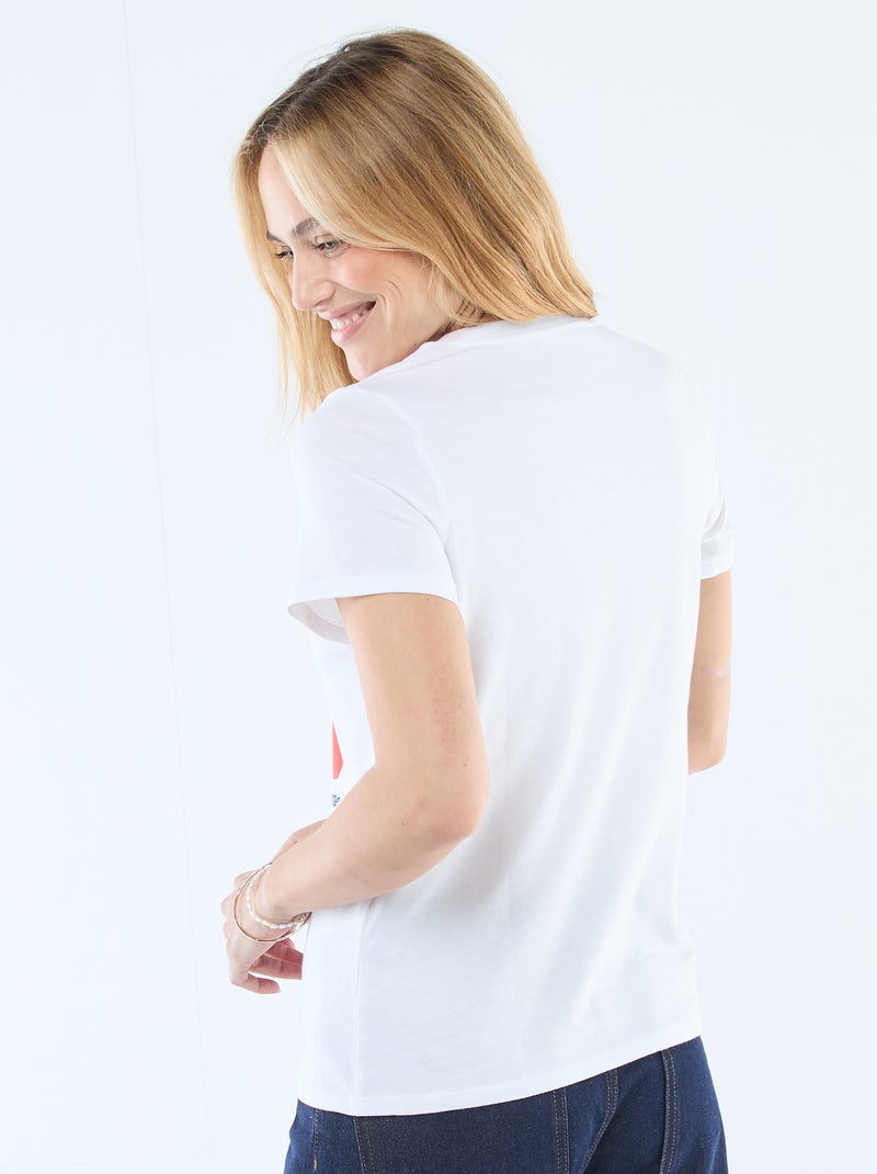 Printed T-shirt White - Kiabi
