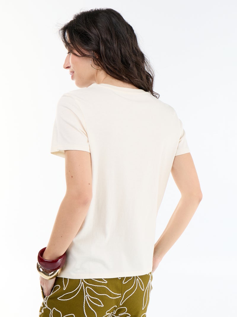 Printed T-shirt White - Kiabi