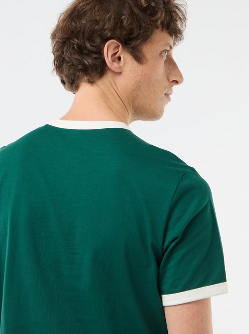 Printed T-shirt with Contrasting Trim - Kiabi