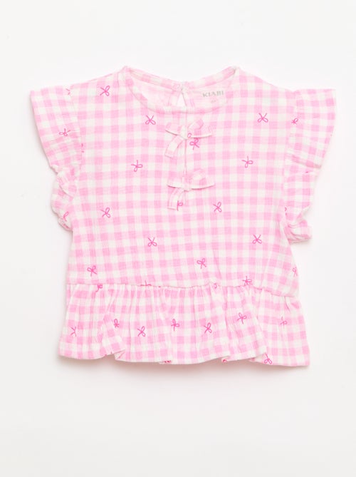 Printed T-shirt with Ruffles - Kiabi