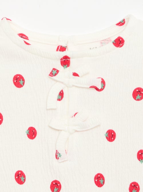 Printed T-shirt with Ruffles - Kiabi