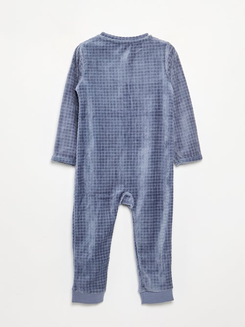 Printed Velvet Sleepsuit - Kiabi