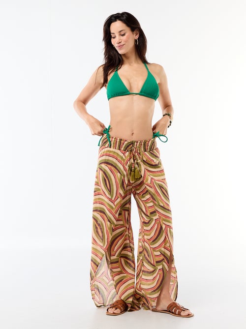 Printed Viscose Beach Pants - Kiabi