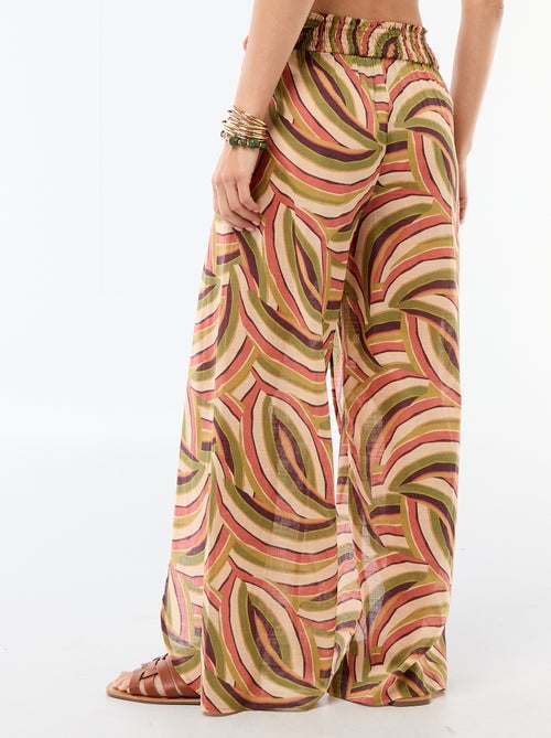 Printed Viscose Beach Pants - Kiabi