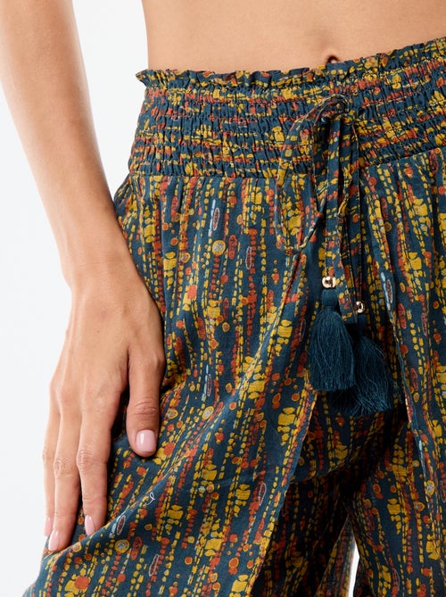 Printed Viscose Beach Pants - Kiabi