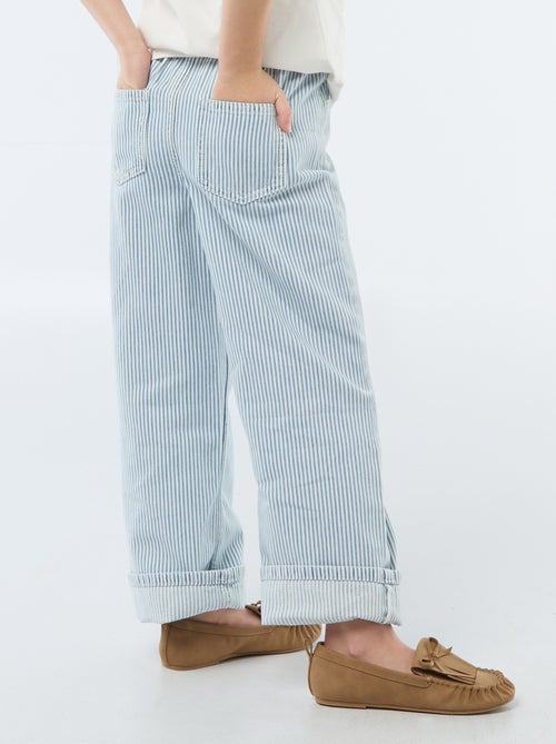 Printed Wide Leg Jeans - Kiabi