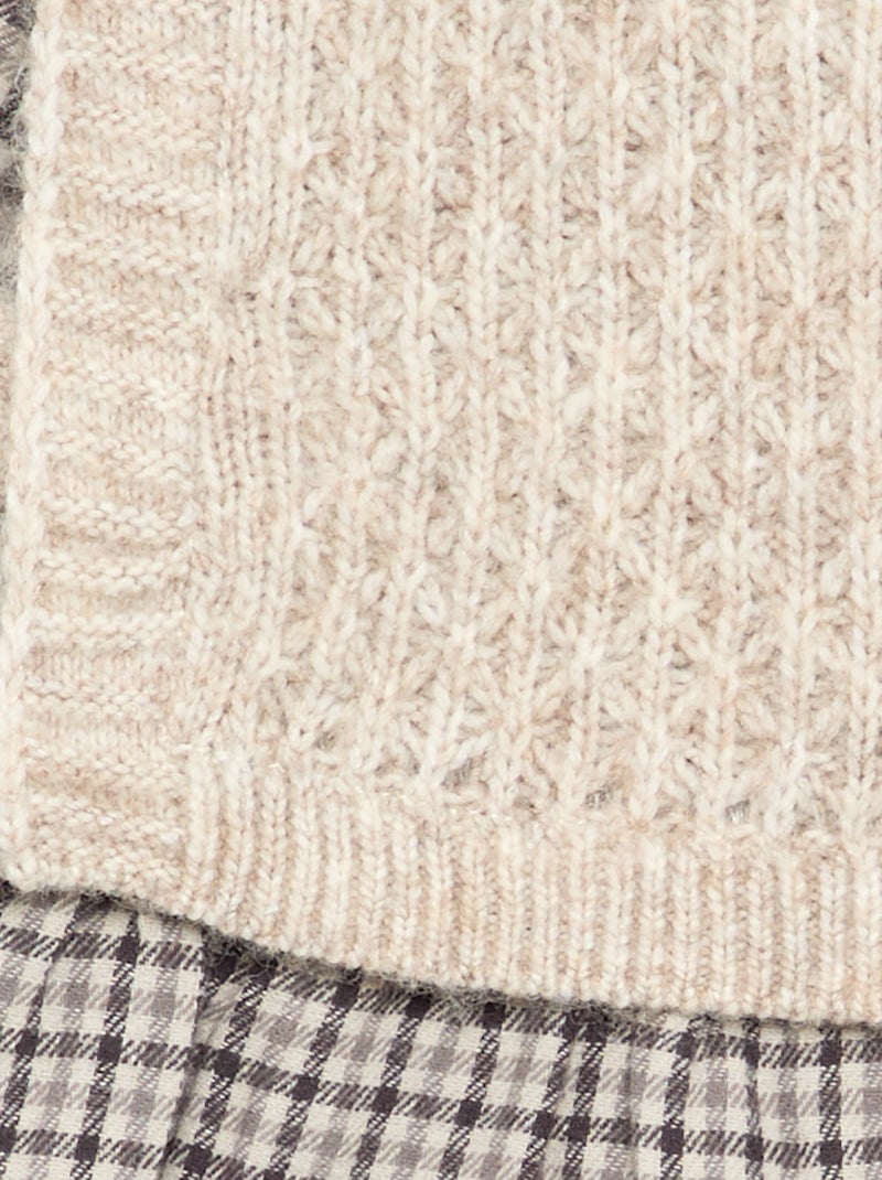 Pull 2 en 1 Gris - Kiabi