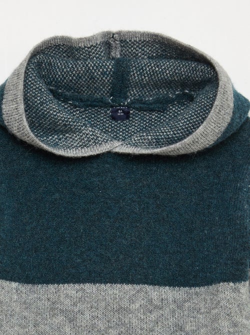 Pull à capuche color bloc - Kiabi