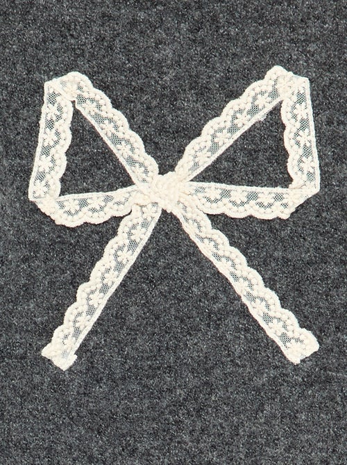Pull avec grand nœud en dentelle - Kiabi