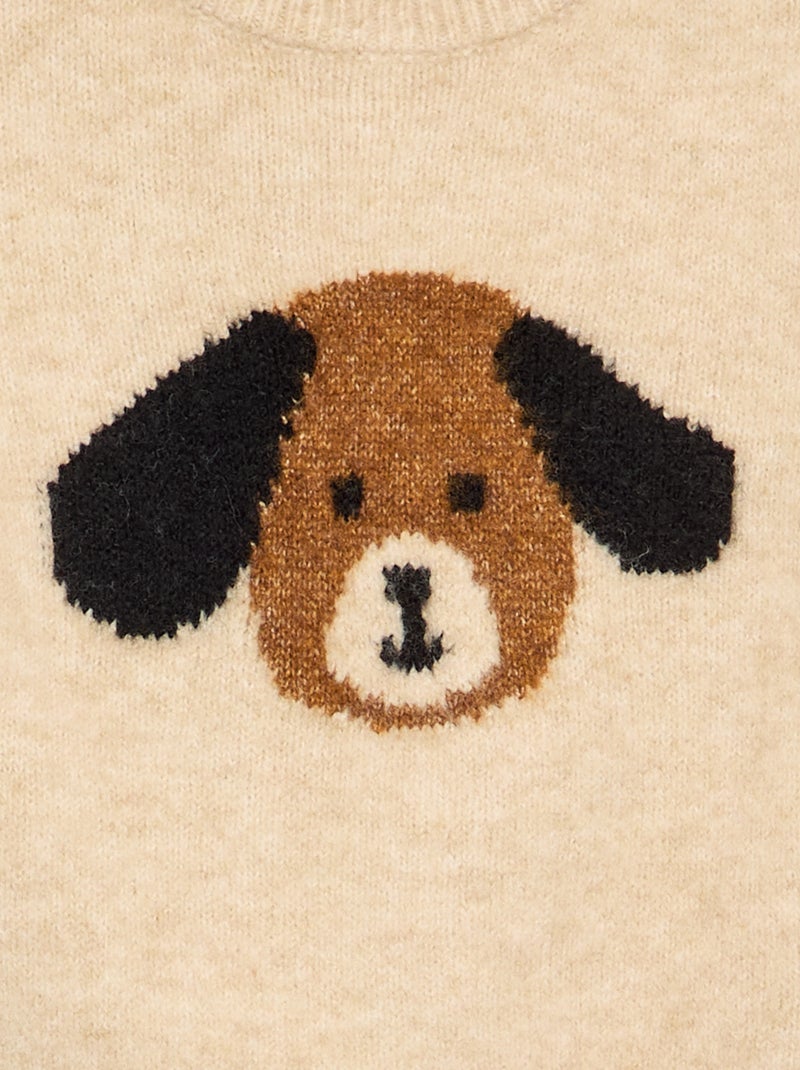 Pull avec imprimé chien Blanc - Kiabi