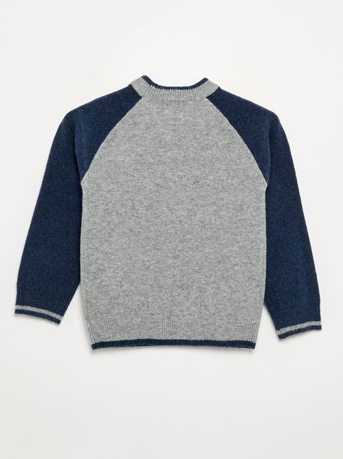 Pull avec manches contrastées - Kiabi
