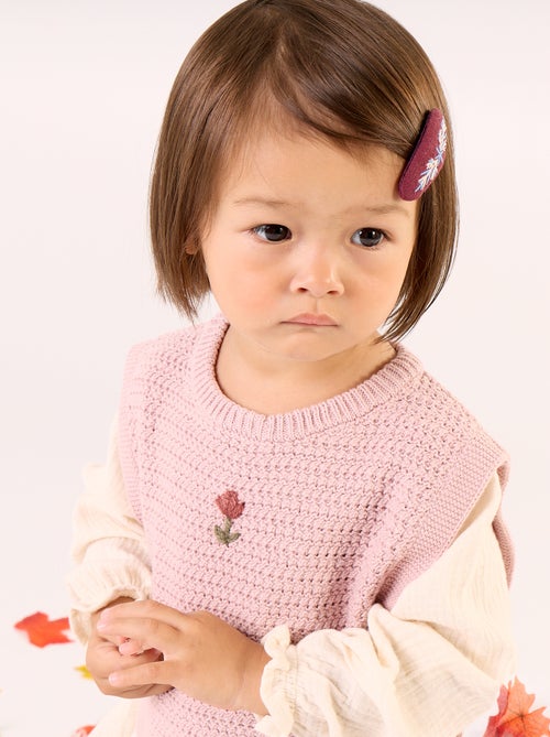 Pull avec manches en voile de coton - Kiabi