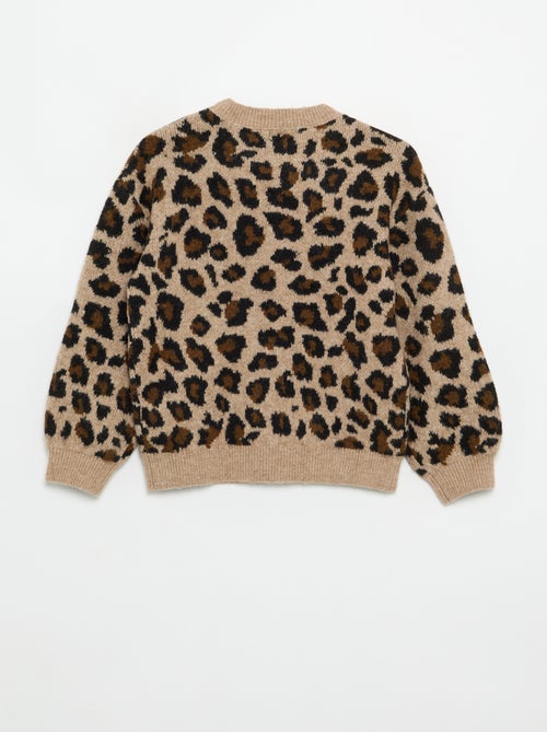 Pull avec motif léopard - Kiabi