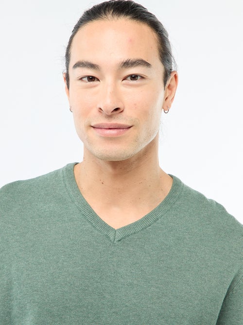 Pull basique en maille unie - Kiabi