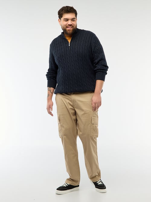Pull camionneur zip torsadé - Kiabi Pull camionneur zip torsadé - Kiabi