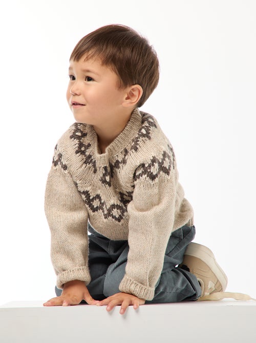 Pull chaud jacquard - Kiabi