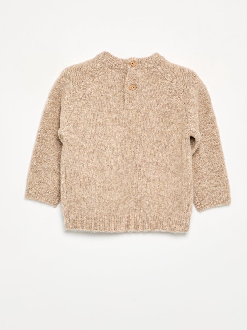 Pull chaud torsadé Beige - Kiabi