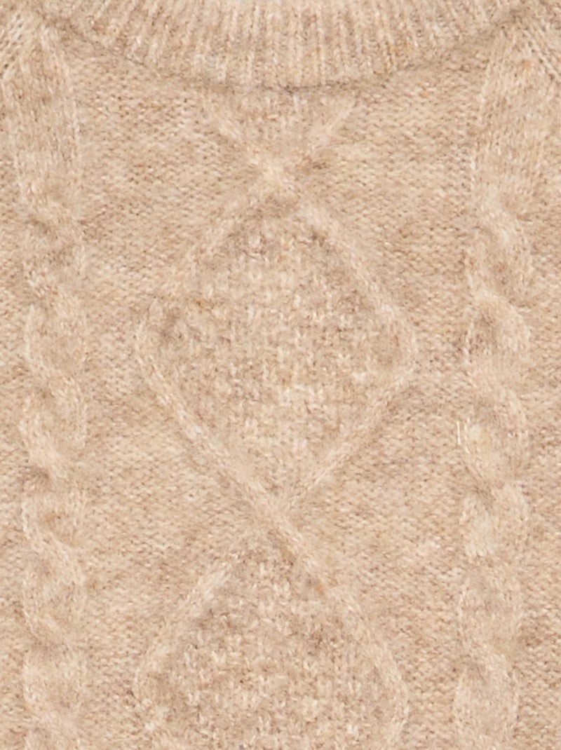 Pull chaud torsadé Beige - Kiabi