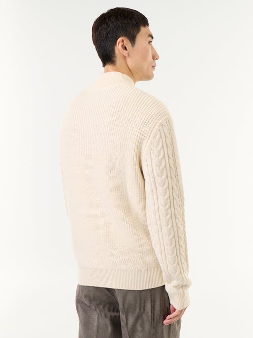 Pull col camionneur en maille torsadée - Kiabi