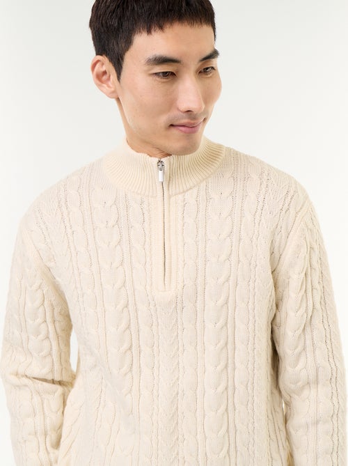 Pull col camionneur en maille torsadée - Kiabi