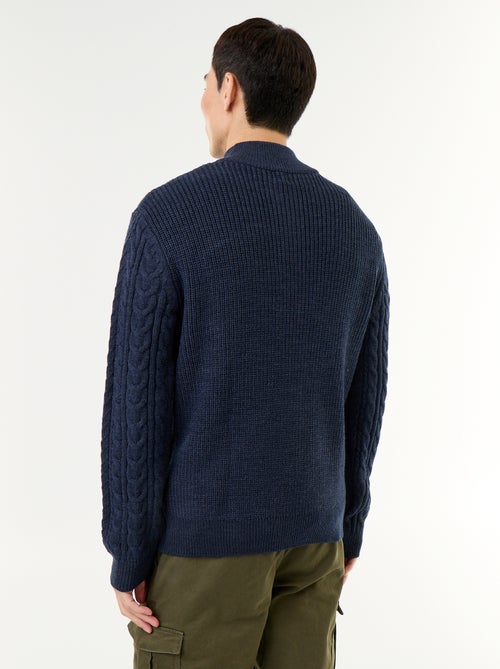 Pull col camionneur en maille torsadée - Kiabi