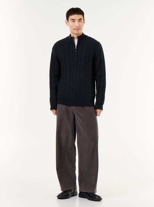 Pull col camionneur en maille torsadée - Kiabi