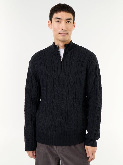 Pull col camionneur en maille torsadée - Kiabi