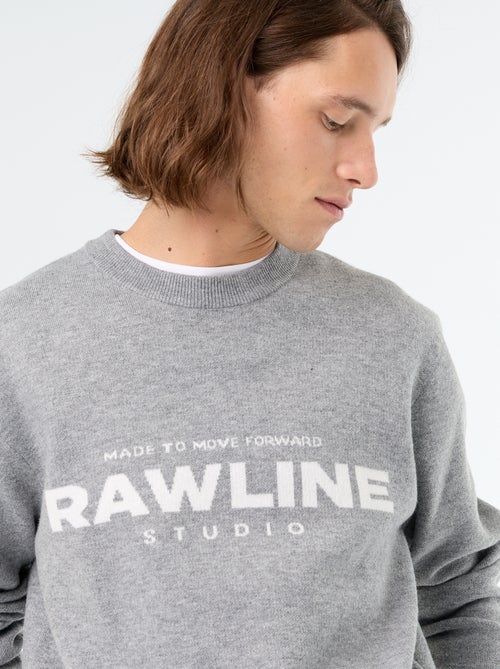 Pull col rond avec inscriptions - Kiabi