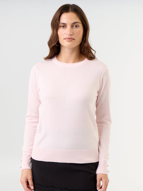 Pull col rond en maille fine jauge - Kiabi Pull col rond en maille fine jauge - Kiabi