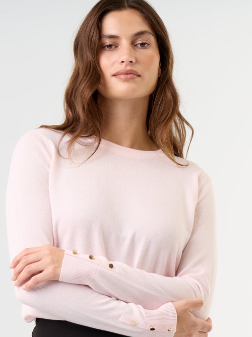 Pull col rond en maille fine jauge - Kiabi Pull col rond en maille fine jauge - Kiabi