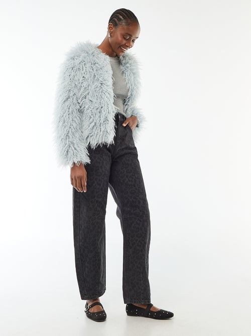 Pull col rond en rib uni - Kiabi