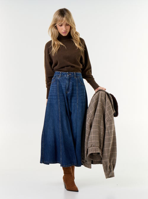 Pull col roulé avec emmanchures chauve-souris - Kiabi