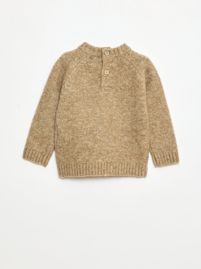 Pull de Noël doux animé fantaisie Beige - Kiabi